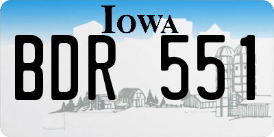 IA license plate BDR551