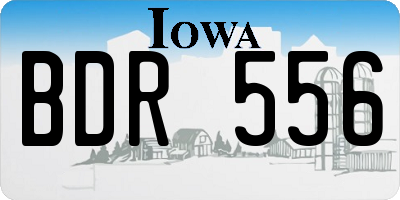 IA license plate BDR556