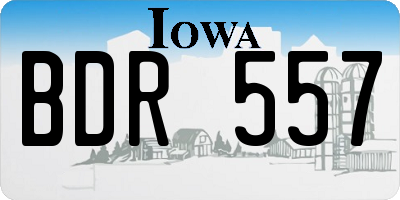 IA license plate BDR557