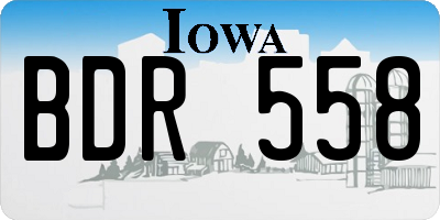 IA license plate BDR558