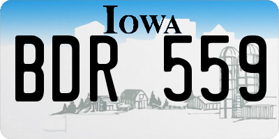 IA license plate BDR559