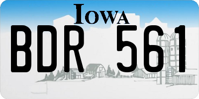 IA license plate BDR561