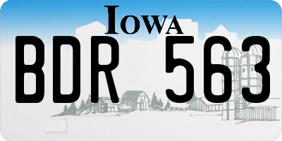 IA license plate BDR563