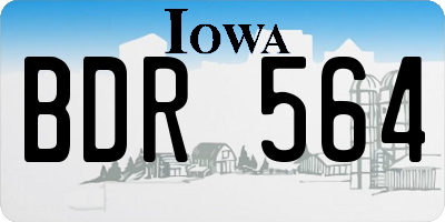 IA license plate BDR564