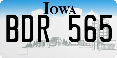 IA license plate BDR565