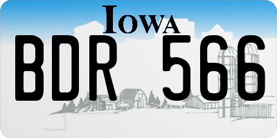 IA license plate BDR566