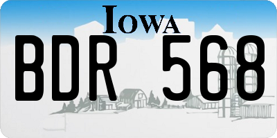 IA license plate BDR568