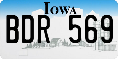 IA license plate BDR569