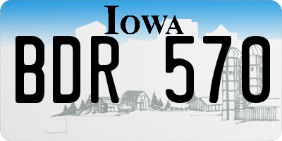 IA license plate BDR570