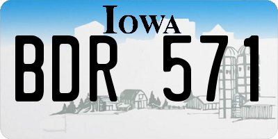 IA license plate BDR571