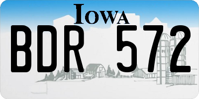 IA license plate BDR572