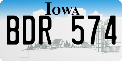 IA license plate BDR574