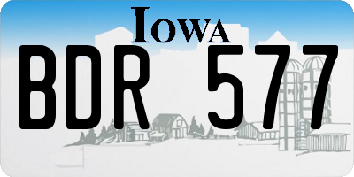 IA license plate BDR577