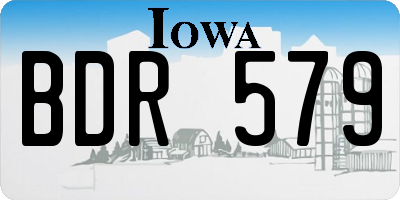 IA license plate BDR579