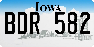 IA license plate BDR582
