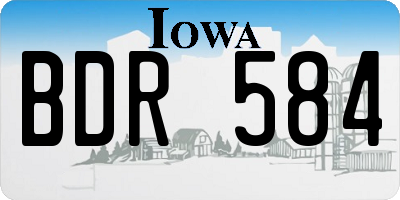 IA license plate BDR584
