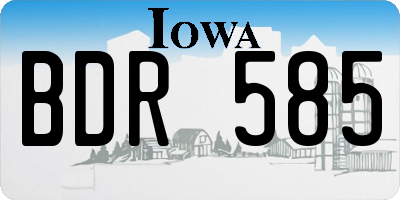 IA license plate BDR585