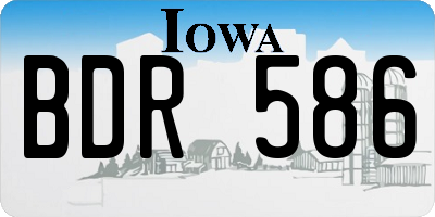IA license plate BDR586