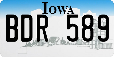 IA license plate BDR589