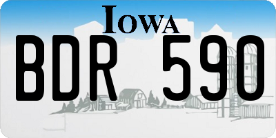 IA license plate BDR590