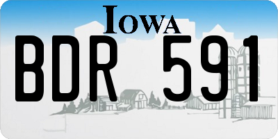 IA license plate BDR591