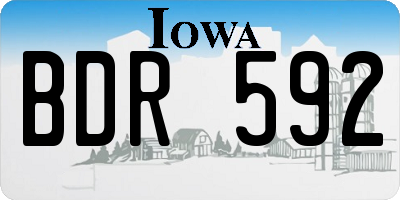 IA license plate BDR592