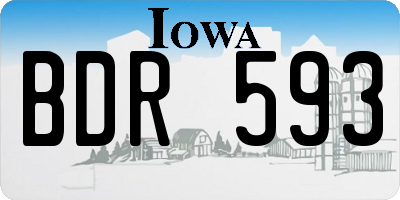 IA license plate BDR593