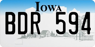 IA license plate BDR594