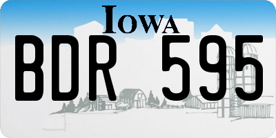 IA license plate BDR595
