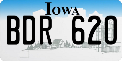IA license plate BDR620