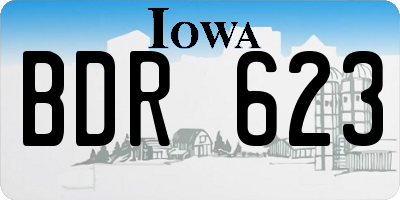 IA license plate BDR623