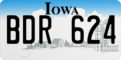 IA license plate BDR624