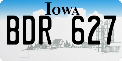 IA license plate BDR627