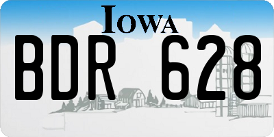 IA license plate BDR628