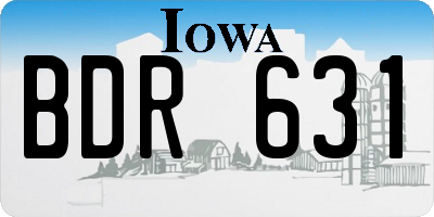 IA license plate BDR631