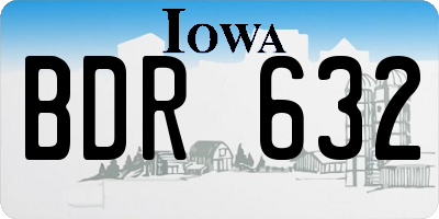 IA license plate BDR632