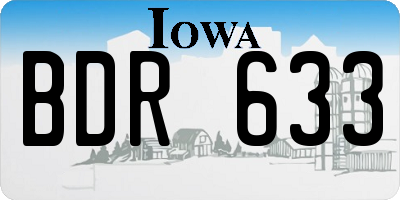 IA license plate BDR633