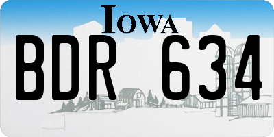 IA license plate BDR634