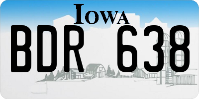 IA license plate BDR638