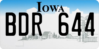 IA license plate BDR644