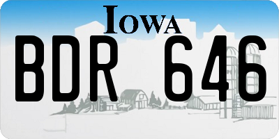 IA license plate BDR646