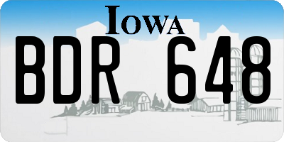 IA license plate BDR648