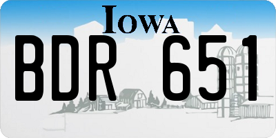 IA license plate BDR651