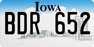 IA license plate BDR652