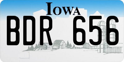 IA license plate BDR656