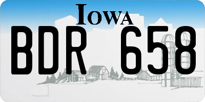 IA license plate BDR658
