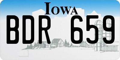 IA license plate BDR659