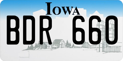 IA license plate BDR660