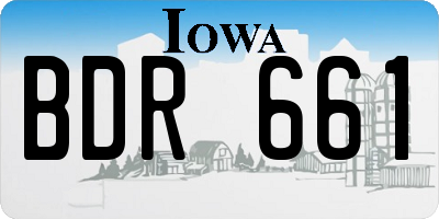 IA license plate BDR661