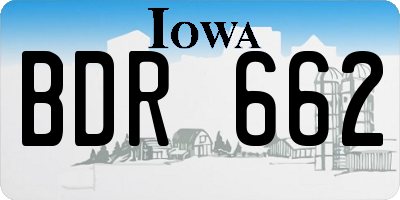IA license plate BDR662